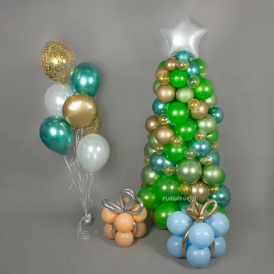 Новогодняя елка из шаров 2955 Золотой купить в Минске – цена оптом и в  розницу, характеристики | floradecor.by