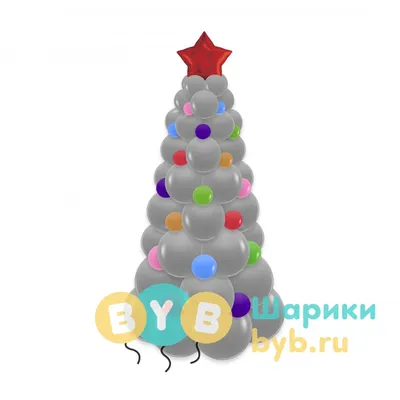 Елка из шаров с ёлочными игрушками в Москве по цене 3500.0000 | Glordecor✓