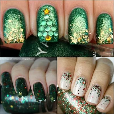 nails.lady.s - Новогодний дизайн🎄 . Даже на коротких ногтях можно  нарисовать новогоднюю красоту💫 Все зависит только от вашего желания😉 ...  #маникюр #дизайн #новыйгод #2021 #елочка #белыйманикюр | Facebook