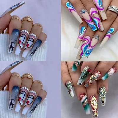 gallinaz_nail@instagram on Pinno: Вот так выглядит новогодняя елка! Френч  ...