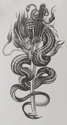 Эскиз тату дракона на руку для девушки: мощное и стильное решение -  tattopic.ru
