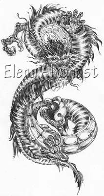 Значение татуировки дракон с цветами - tattopic.ru