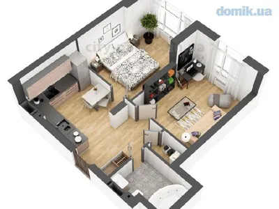 Евродвушка - Free Online Design | 3D Квартира Floor Plans by Planner 5D