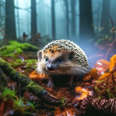 Фото ежика в лесу - YouLoveIt.ru