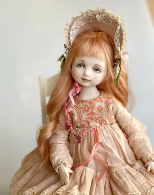 Antique dolls, фарфоровая мини кукла,