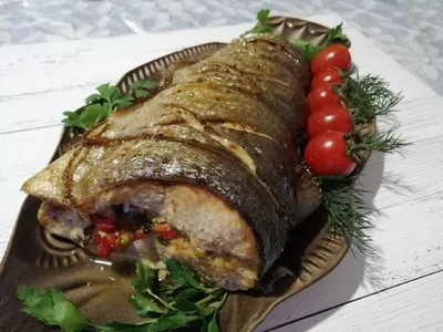 Рыба, фаршированная овощами, с картофелем, запеченная в духовке 🐟 (рецепт  рыбы в пост) - YouTube