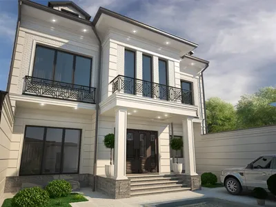 Изысканный фасад дома ⋆ Элитный дизайн интерьера в Ташкенте - Антонович  Дизайн