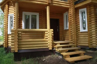 Крыльцо, входная группа для частного дома из дерева - Homewoods