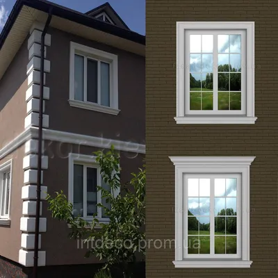Обрамление окон на фасаде дома: виды, проверенные схемы, готовые решения |  Domoff Group