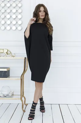 Женское платье с рукавом летучая мышь, больших размеров 42-52  (ID#1454803678), цена: 490 ₴, купить на Prom.ua