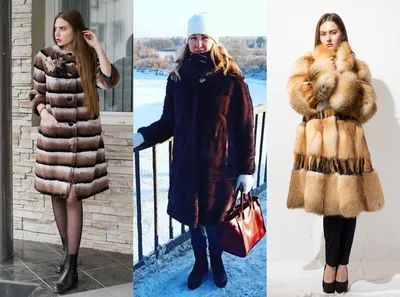 Комбинированное пальто из кожи и меха A2156 в интернет-магазине Paffos.ru