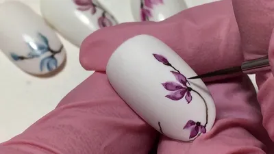 Цветы на ногтях. Акварельный дизайн | Watercolor nail art - YouTube |  Нейл-арт цветы, Ногти, Простой маникюр