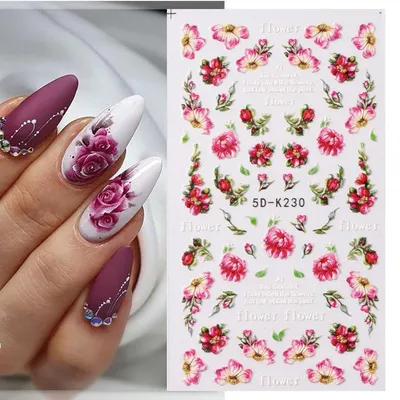 MUSE Nail Design Слайдеры для ногтей фиалки