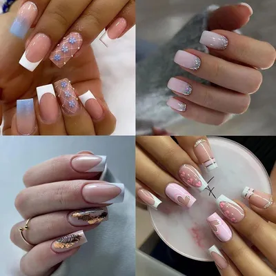 Нежные цветы на ногтях - фото стильного дизайна ногтей