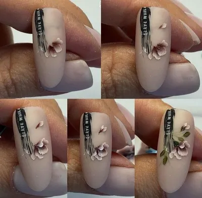 3D блестящая бронзовая Золотая наклейка для ногтей цветы акварельные  фиолетовые мраморные наклейки Слайдеры для дизайна ногтей украшения для  маникюра TRCD | AliExpress