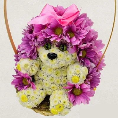 Купить необычные игрушки из живых цветов - животных в Москве