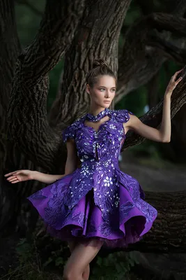 cool С чем носить фиолетовые платья (50 фото) — Удачные образы | Платья,  Фиолетовые наряды, Платьица
