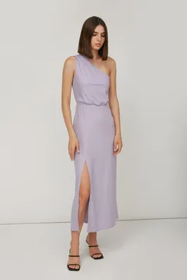 Фиолетовое платье с запахом By.Che 16079041 купить в интернет-магазине  Wildberries