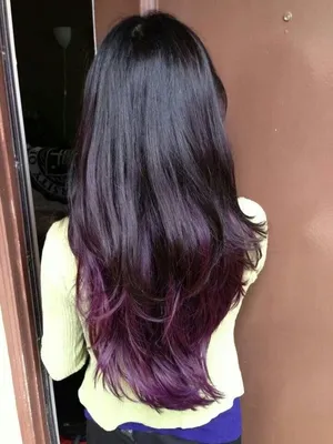 Фиолетовый Цвет Волос, Фиолетовая Краска, Сиреневые Волосы, Фиолетовые Пряди  на Темных Волосах