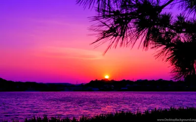 фиолетовый закат с множеством облаков и отраженных гор, Кёнги до, высокое  разрешение, одомашненный фон картинки и Фото для бесплатной загрузки