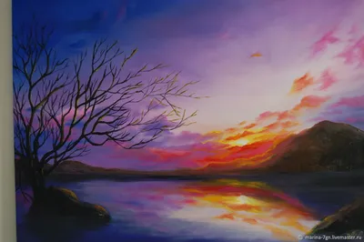 Модульная картина Фиолетовый закат над морем на стену – Купить в интернет  магазине недорого | Фото и Цены в каталоге allstick.ru