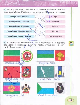 С помощью дополнительной литературы и Интернета определи и Подпиши флаги и гербы  субъектов - Школьные Знания.com