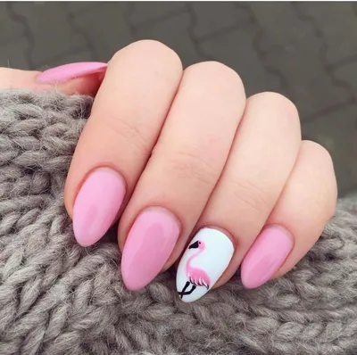 Nails , flamingo , manicure, pink , gel polish , summer , ногти , маникюр ,  фламинго , весна , лето , гельл… | Дизайнерские ногти, Детские ногти,  Отращивание ногтей