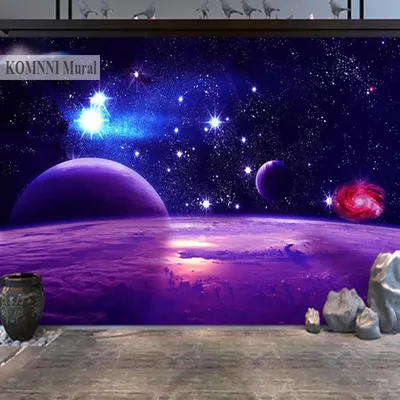 космический фон. звездное небо пейзаж. планеты и их спутники. яркая комета.  плоский стиль. дизайн мультфильма Иллюстрация вектора - иллюстрации  насчитывающей планета, безграничность: 223586099