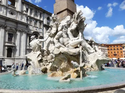 Фонтан Четырёх рек в Риме (Fontana dei Quattro Fiumi)