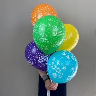 Композиция из воздушных шаров: Фонтан и цифра 5 - купить с доставкой в  Москве от \"МосШарик\"