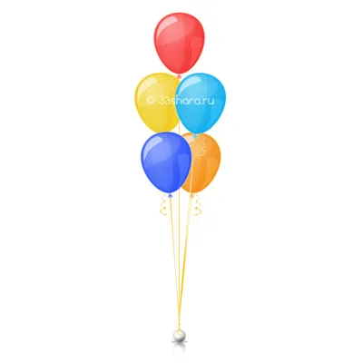 Фонтан из 5 шаров - воздушные шары во Владимире с доставкой