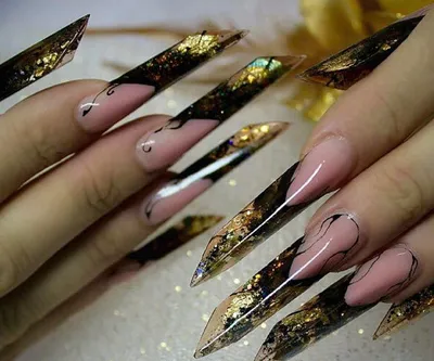 Стилет в маникюре: особенности техники (+много фото и дизайнов) | CITY  NAILS: о красоте ДО КОНЧИКОВ НОГТЕЙ | Дзен