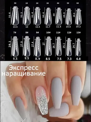 Nail Boom Верхние формы для наращивания ногтей балерина, набор 120 шт