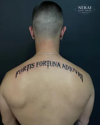 101 Best Fortis Fortuna Adiuvat Tattoo Ideas You Have To See To Believe! -  Outsons | Back tattoos for guys, Tattoo lettering, Karma tattoo