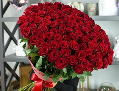 101 красная роза 60 см | купить недорого | доставка по Москве и области