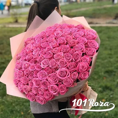 Цветы 101 роза красная роза доставка Владивосток