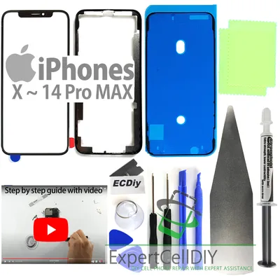 Patent Pending DIY Apple iPhone X~14 Pro Max Front Screen Glass Repair Kits  – ExpertCellDIY
