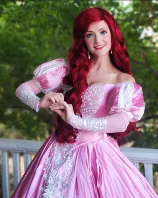 Pin by Cat 🐱 on Old Fashioned | Ariel pink dress, Ariel cosplay, Disney  princess cosplay