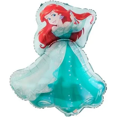 Шар фольгированный фигура Ариэль в платье, Русалочка Disney