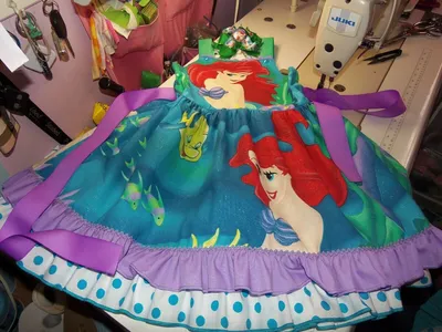 Ariel Disney Girls Dress and Bow Size 5t/6 (Girl) | eBay