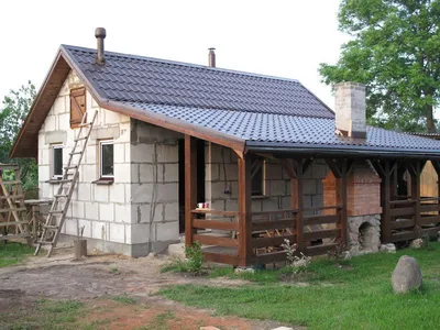 Небольшая баня из керамзитобетона 443000 руб.
