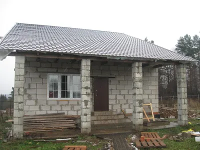 Готовый проект бани из блоков 6 на 9 м