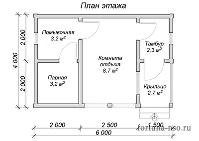 Проекты бань из бруса 6 на 4 – «Брусовые технологии»