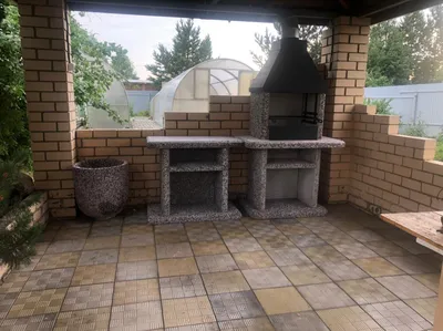 Барбекю-комплекс Ногуера, готовая угловая печь для загородного дома с  мойкой, столешницей и мангалом, низкие цены, установка