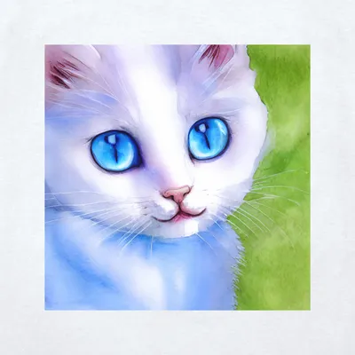 Белый котенок с голубыми глазами портрет красивого пушистого белого котенка  кошка животное маленький котенок с би ... | Премиум Фото