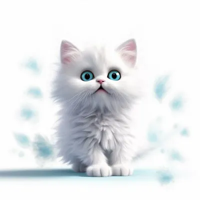 Фотография кошка - котенок с голубыми глазами - Фотопейзажи