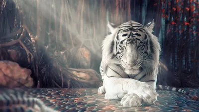 Обои белая тигрица, белый тигр, тигр, хищник, большая кошка, полосатый  картинки на рабочий стол, фото скачать бесплатно