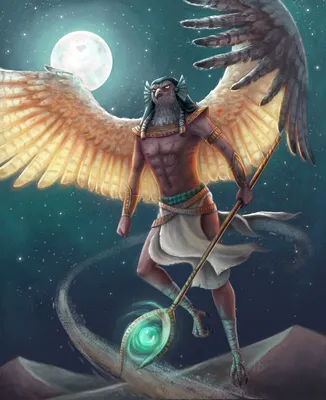 Бог неба и солнца Гор (Древнеегипетская мифология) | Бестиарий, существа,  мифология | Дзен