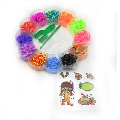 Набор резинок для плетения браслетов 5600шт Rainbow Loom с ОРИГИНАЛЬНЫМ  СТАНКОМ (ID#8642620), цена: 89.99 руб., купить на Deal.by