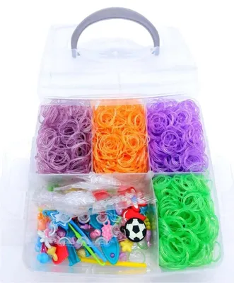 Большой набор для плетения браслетов из резинок \"Лайт У\" Loom Bands